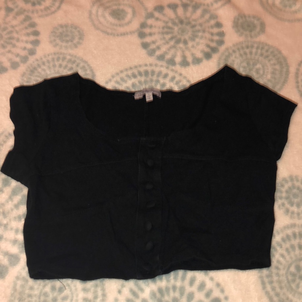 Black crop top